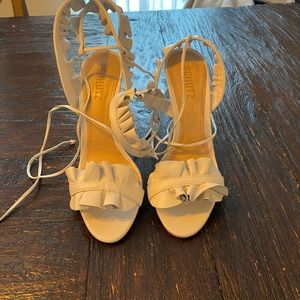 Schutz BHLDN Anthropologie wedding tie up stiletto NEVER WORN SIZE 6.5